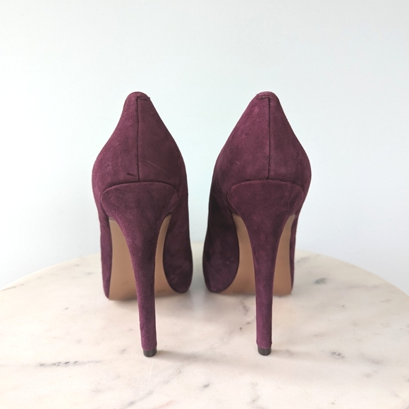 BCBGeneration Priyah Burgundy Suede Leather Heeled Bootie - Picture 7 of 12